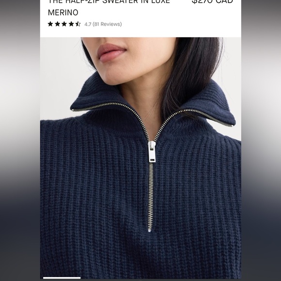 Everlane half-zip sweater in merino - Picture 3 of 7